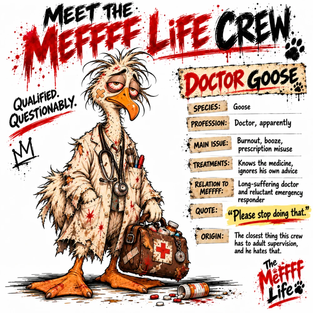 Meet Doctor Goose crew card