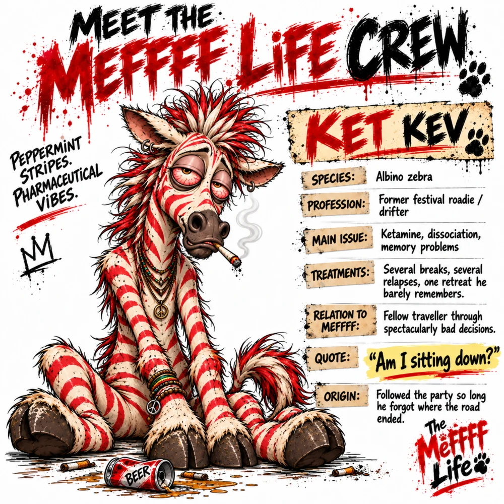Meet Ket Kev the Zebra crew card